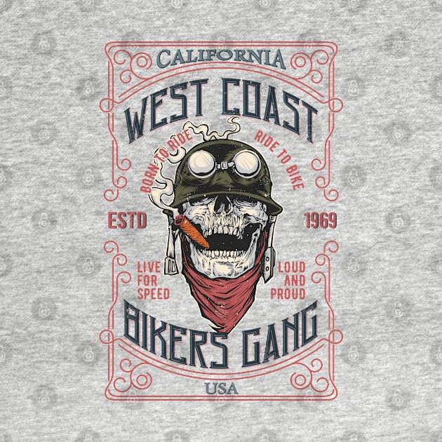 West coast biker gang by Teefold